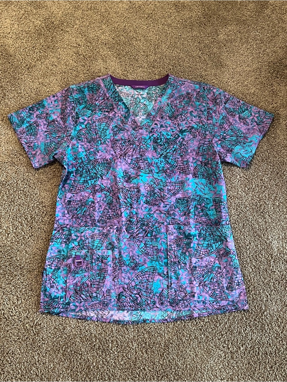 Carhartt butterfly scrub top